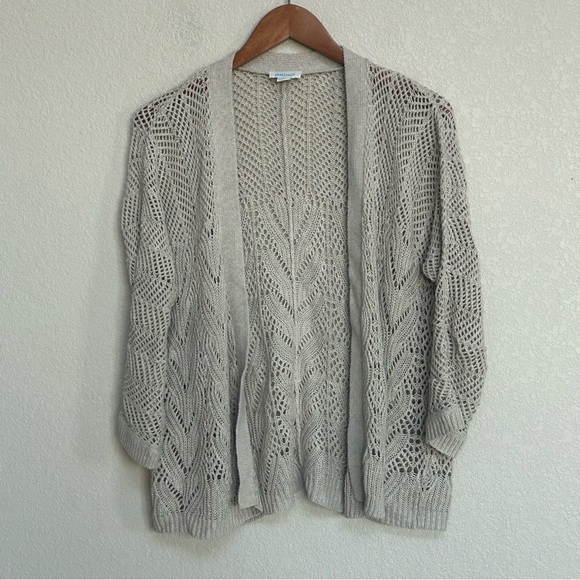Sundance Women’s Size Small Beige Open Knit Cardigan Sweater Linen Blend - Picture 1 of 5